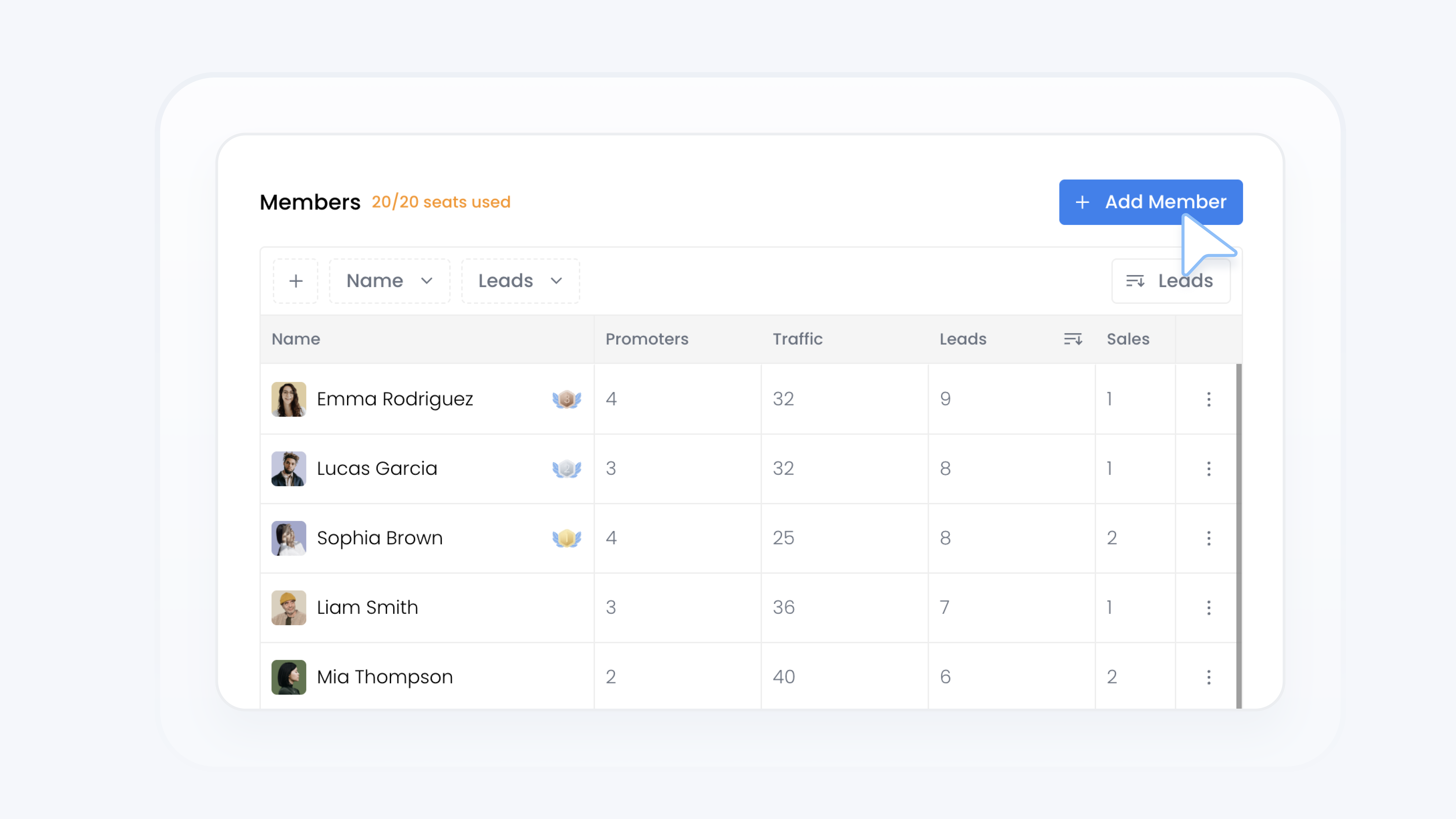 Agregar un miembro del equipo a su equipo