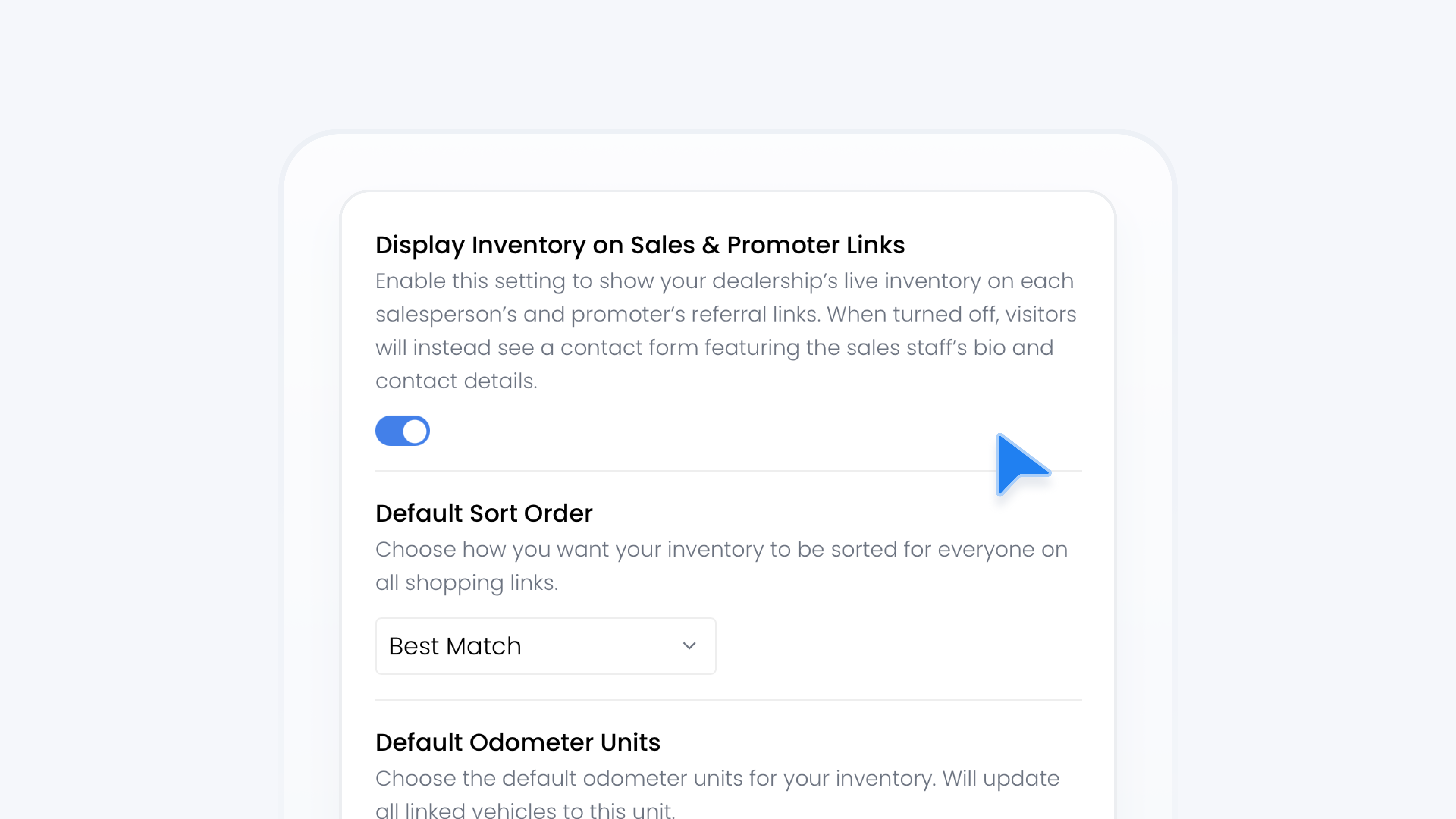 Manage Your Inventory Settings
