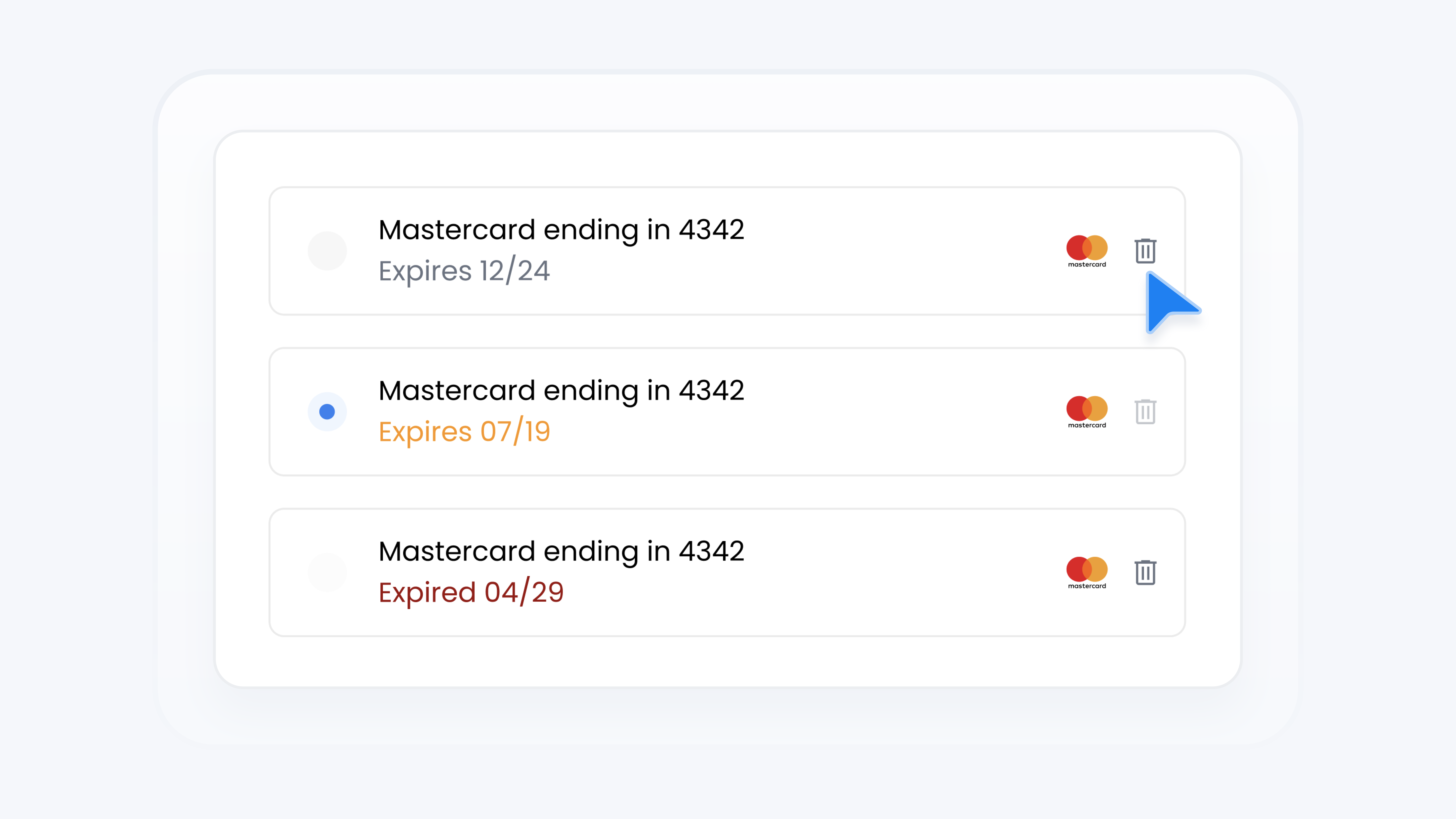 Eliminar método de pago