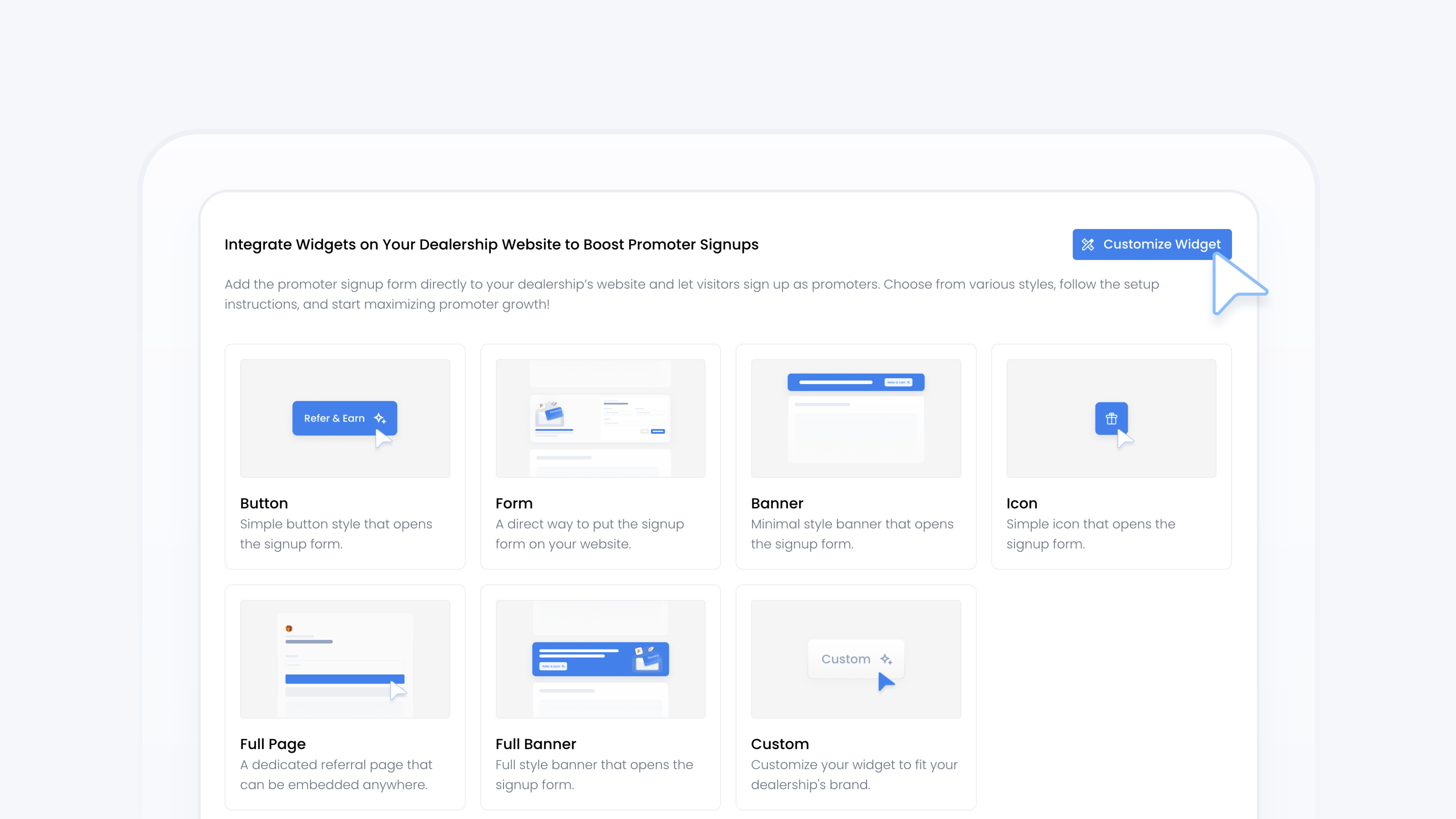 Personaliza tu widget